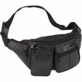 Solid Genuine Leather Waist Bag / Fanny Pack